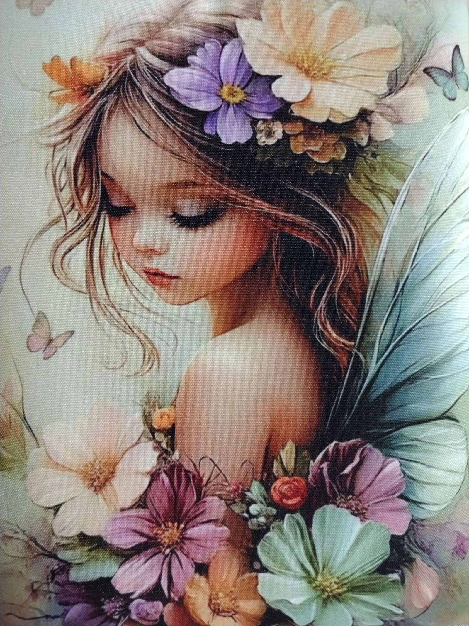 Funda literaria acolchada - Hada con flores y frase – photo 4